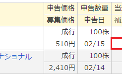 マネックス証券補欠繰上り当選