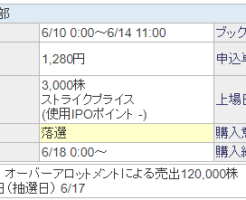 ヤシマキザイ抽選結果