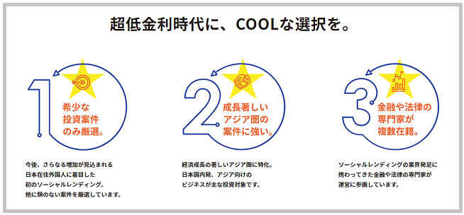 COOL(クール)投資のメリットについて説明した画像