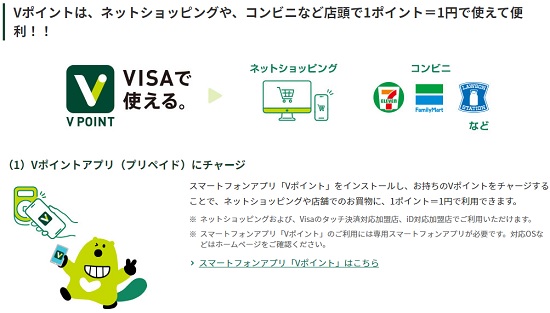 VポイントをVポイントアプリにチャージ