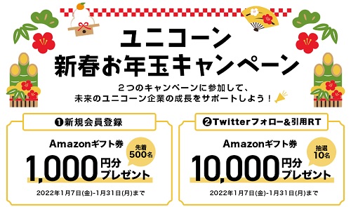 【超得】ユニコーンの口座開設でAmazonギフト券が1000円分貰える!!