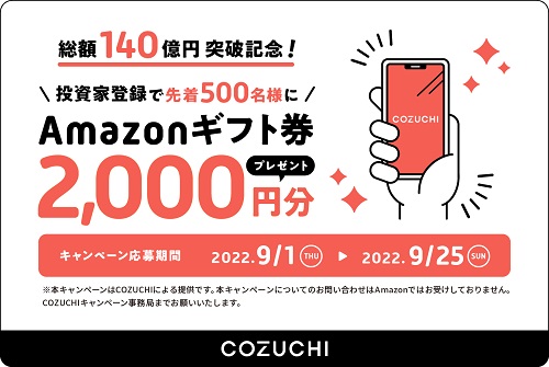 COZUCHI(コヅチ)限定タイアップキャンペーン140億円突破記念