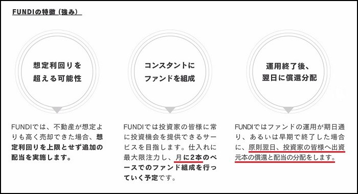 FUNDI(ファンディ)の特徴