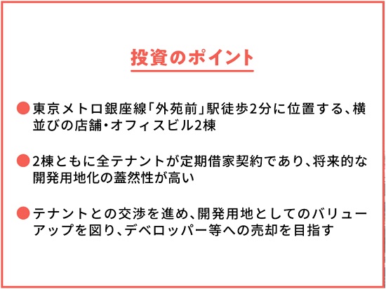 外苑前駅前ビル2棟ファンドの詳細