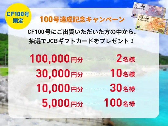 トモタクのCF100号突破記念キャンペーンの詳細