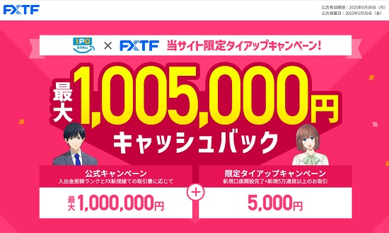 【超得】FXトレード・フィナンシャル(FXTF)のキャンペーンでお得に口座開設できる方法